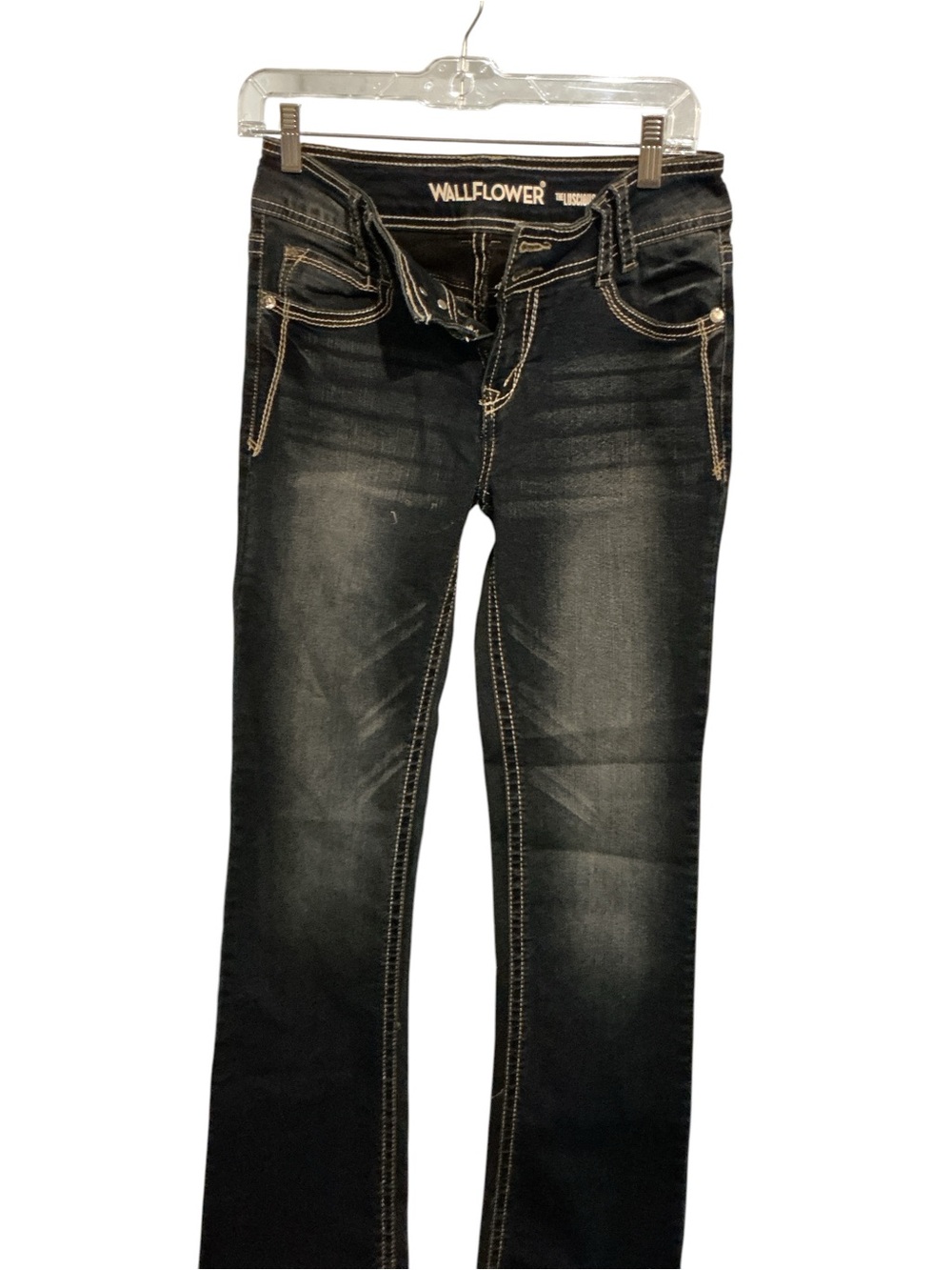Wallflower Black and Faded Gray Skinny Jeans